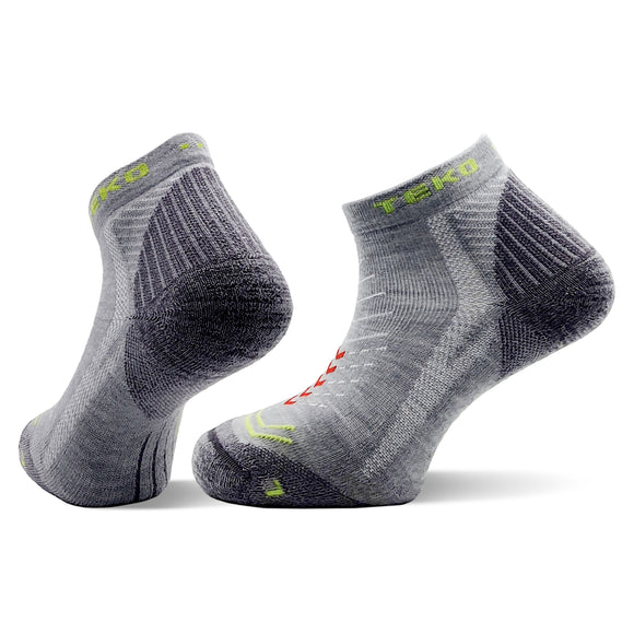 Teko ecoRUN 2.0 Merino Enduro Light Half Cushion Socks - Unisex - Silver Birch